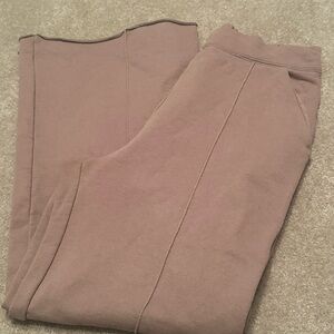 TKEES raw edge Cozy Brown wide leg  pants